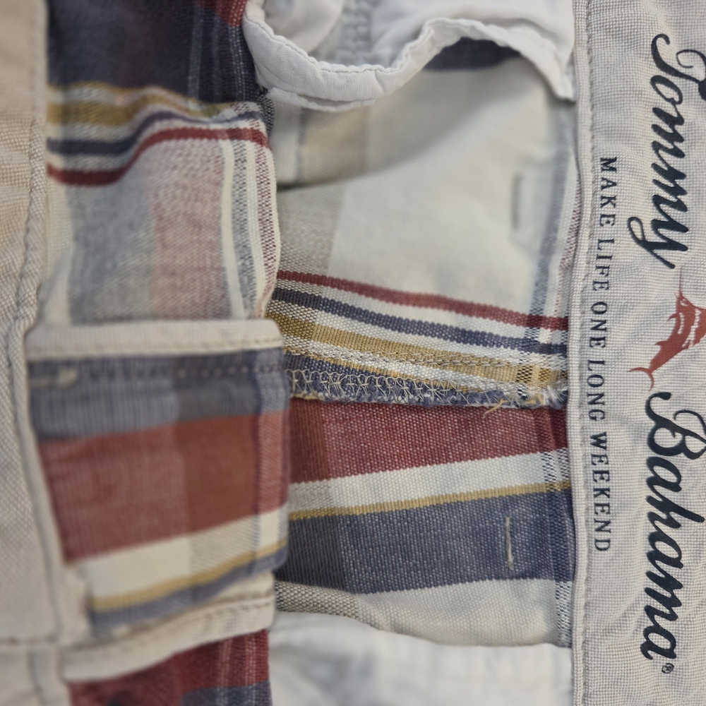 Tommy Bahama Men's Plaid Shorts - Red, Blue, Cream - Picture 3 of 4
